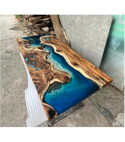 レトロフィッシュ　リバーテーブル Amazon.com - TUZECH Epoxy Table Top Fully Customised Resin